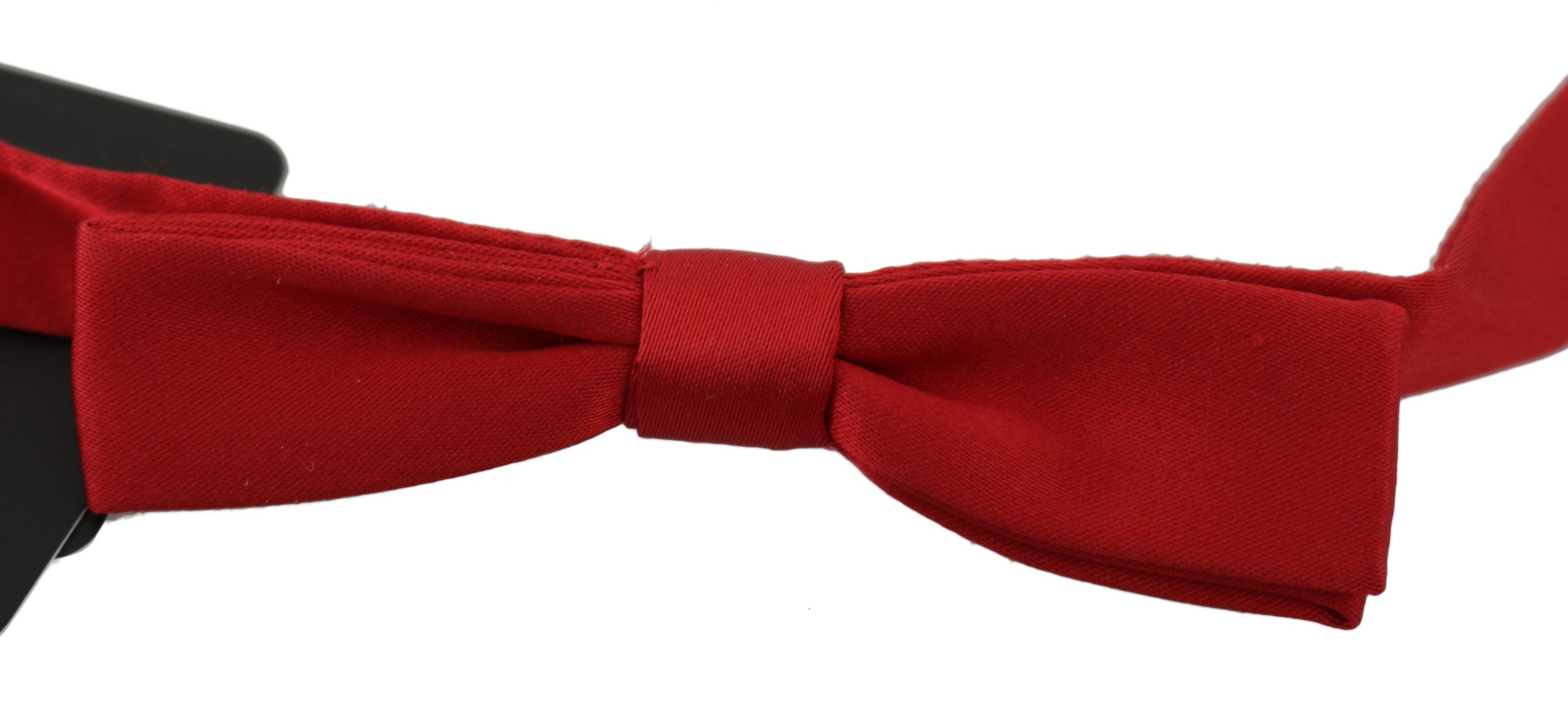Dolce & Gabbana Rote Schmale Verstellbare Fliege aus 100 % Seide