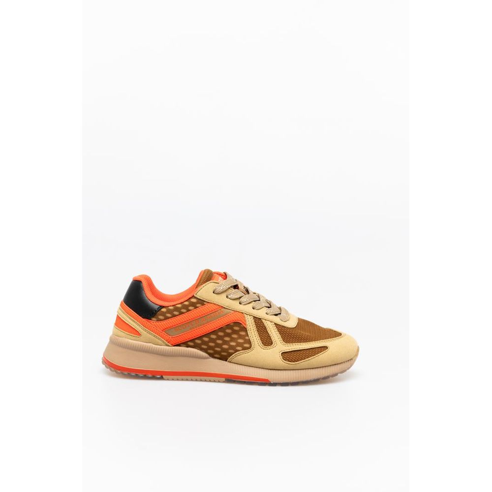 Scotch & Soda Beige Leather Sneakers