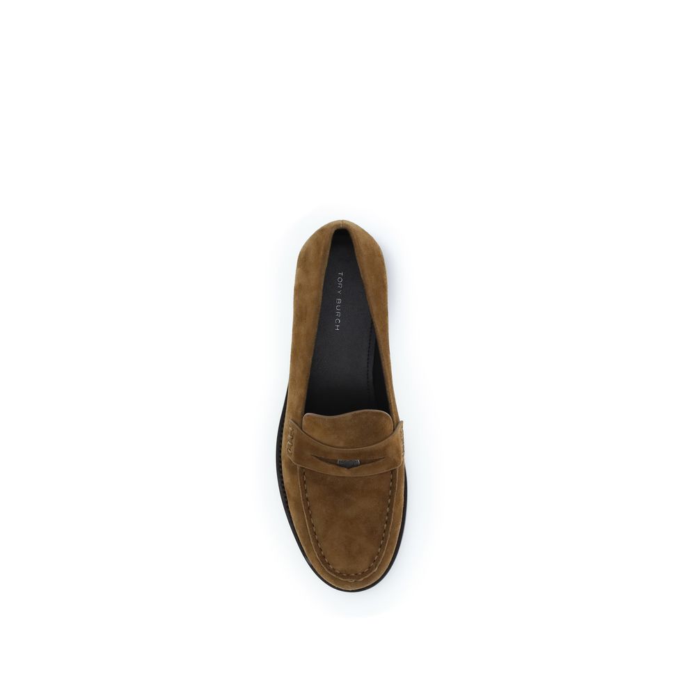 Tory Burch Beige Kalbsleder Bos Taurus Slip-On Loafer