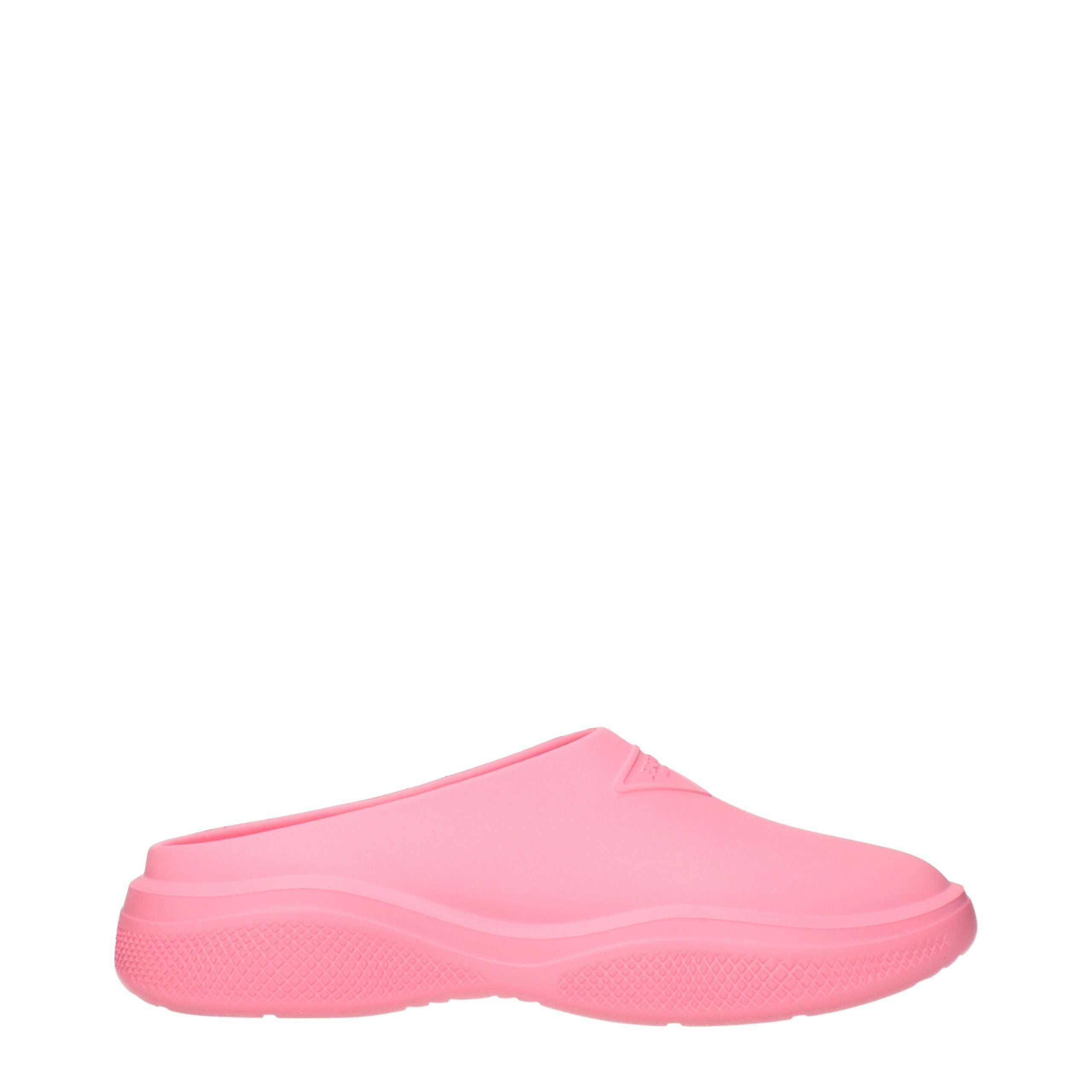 Pantoufles Prada en coton rose