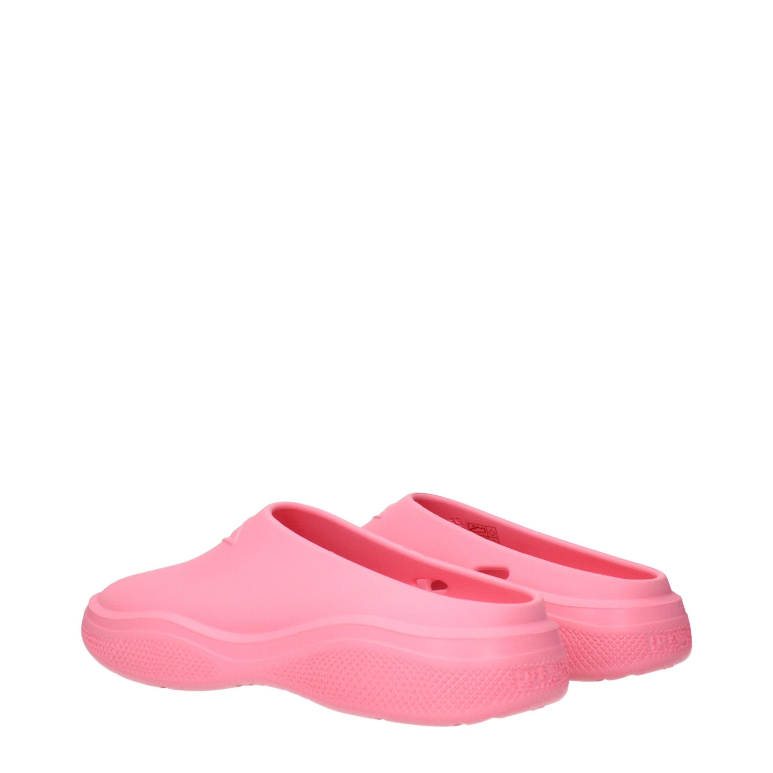 Pantoufles Prada en coton rose