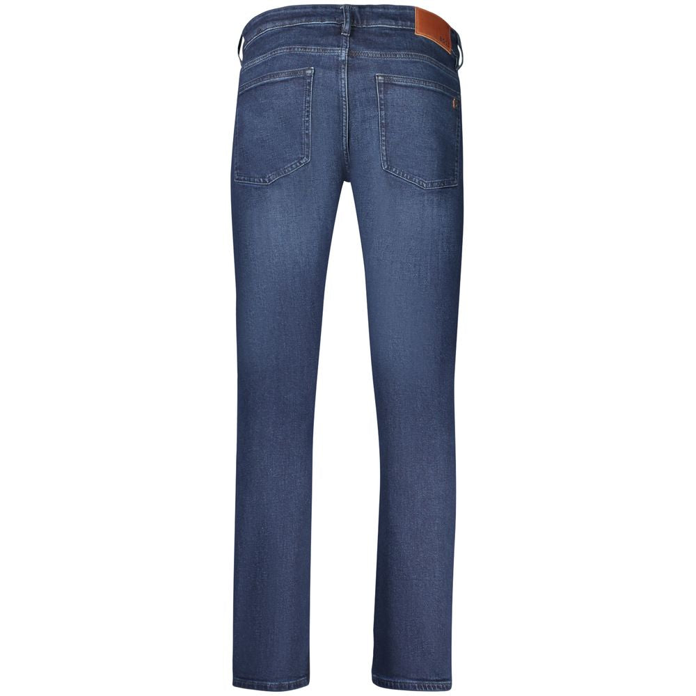 Hugo Boss Blue Cotton Men's Slim-Fit Jeans