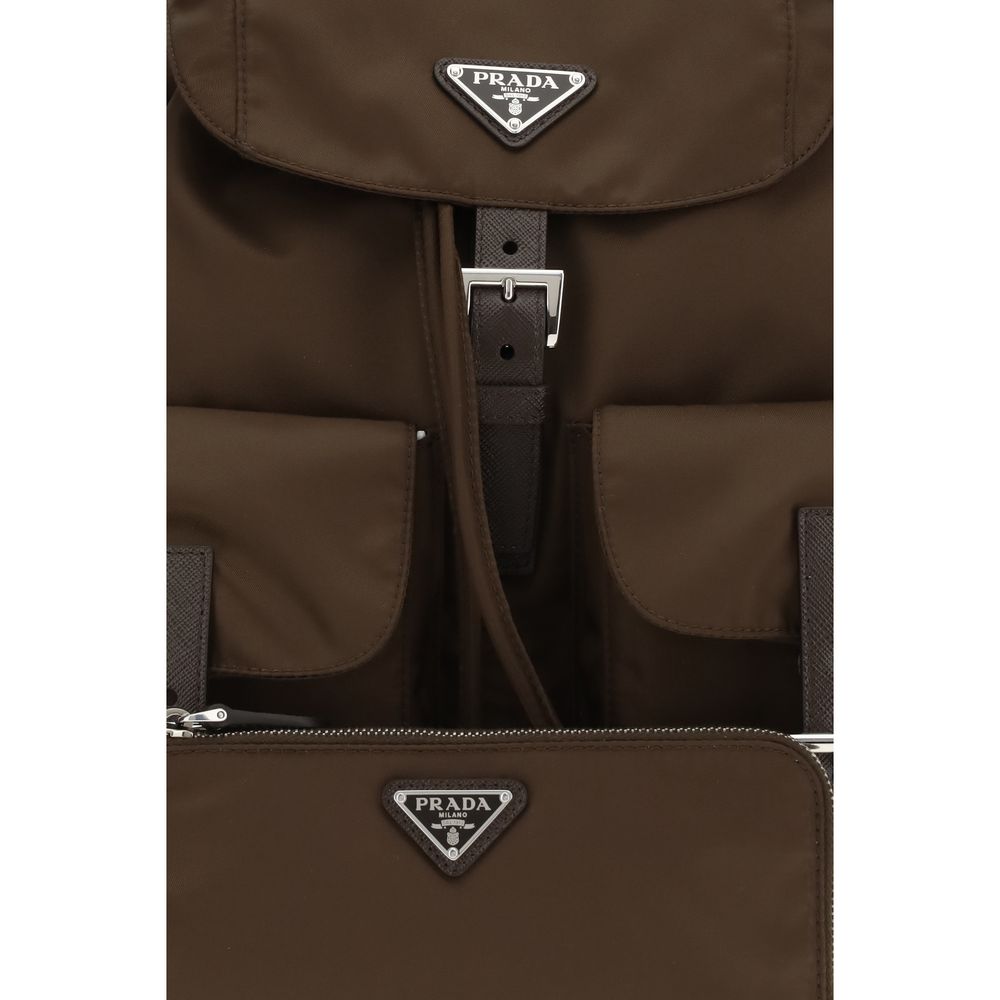 Prada Brown Recycled Polyamide Backpack