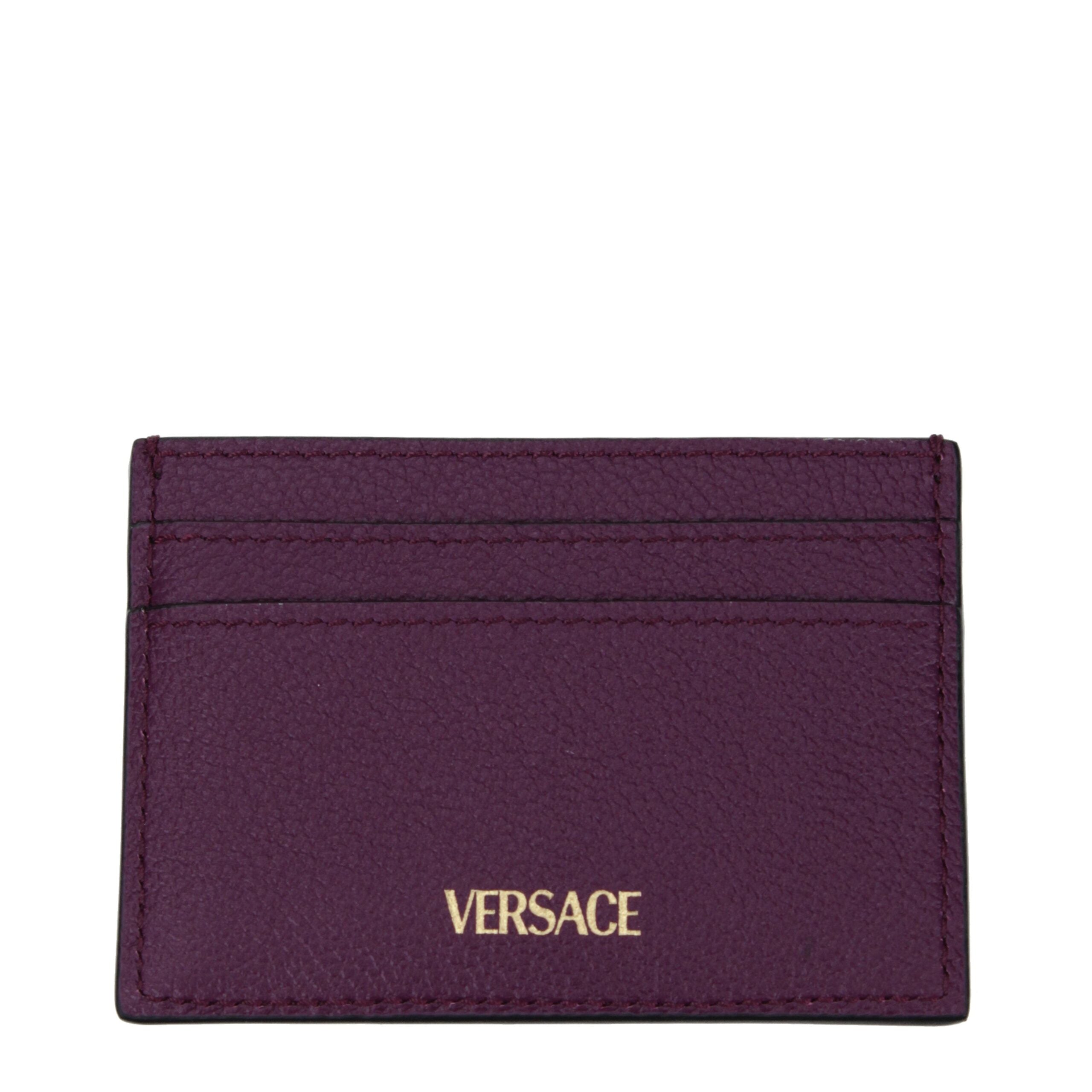 Versace Purple Leather Cardholder