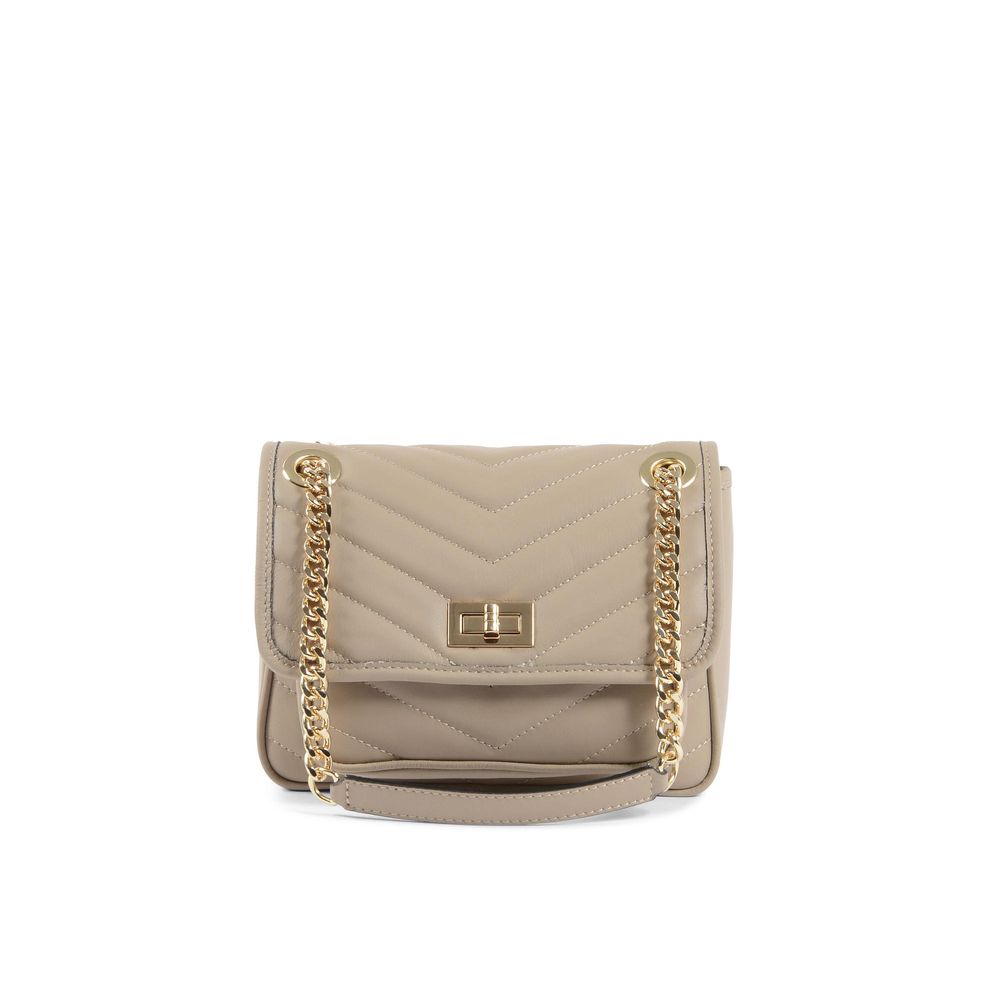 19V69 Italia Beige Leather Crossbody Bag