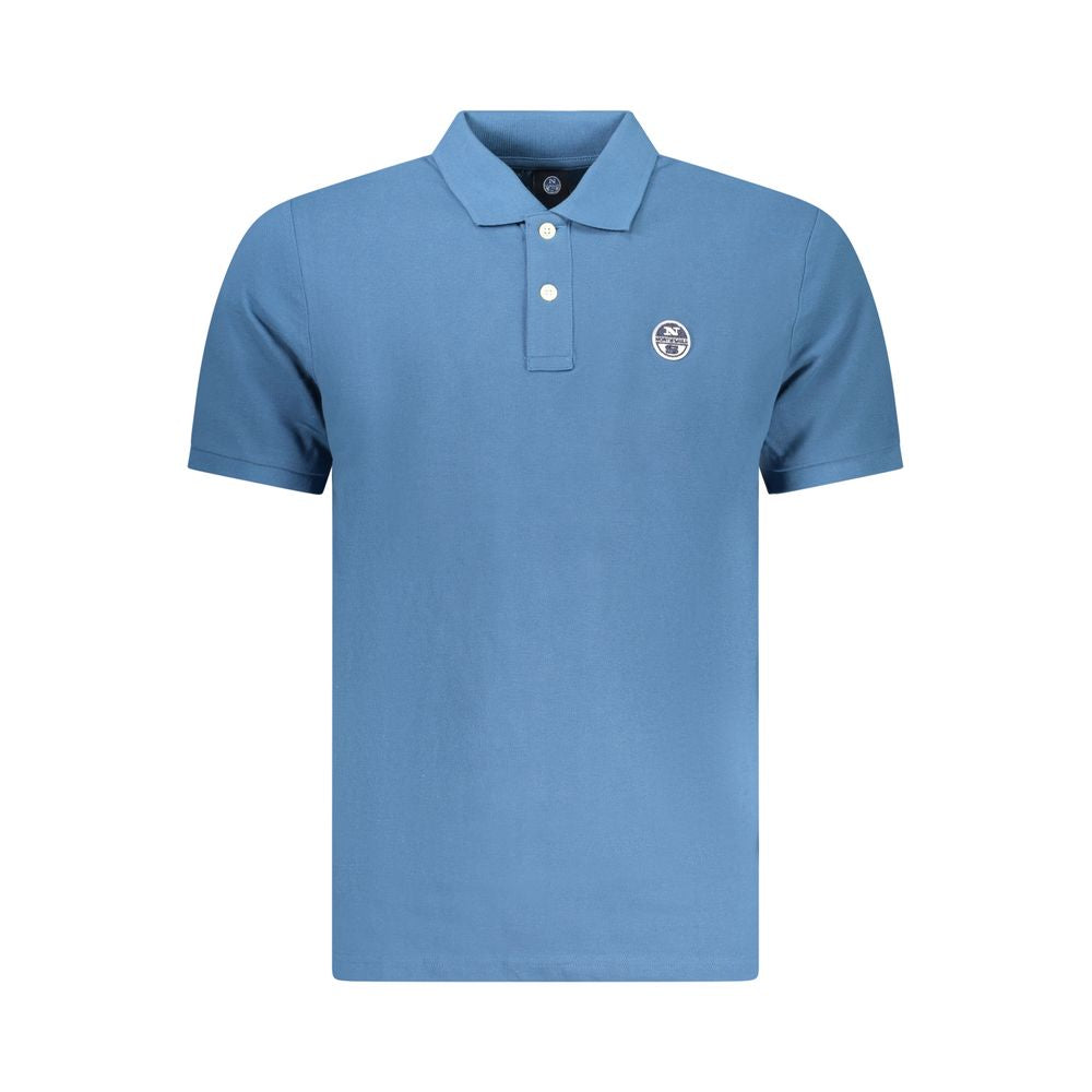 North Sails Blue Cotton Men Polo Shirt