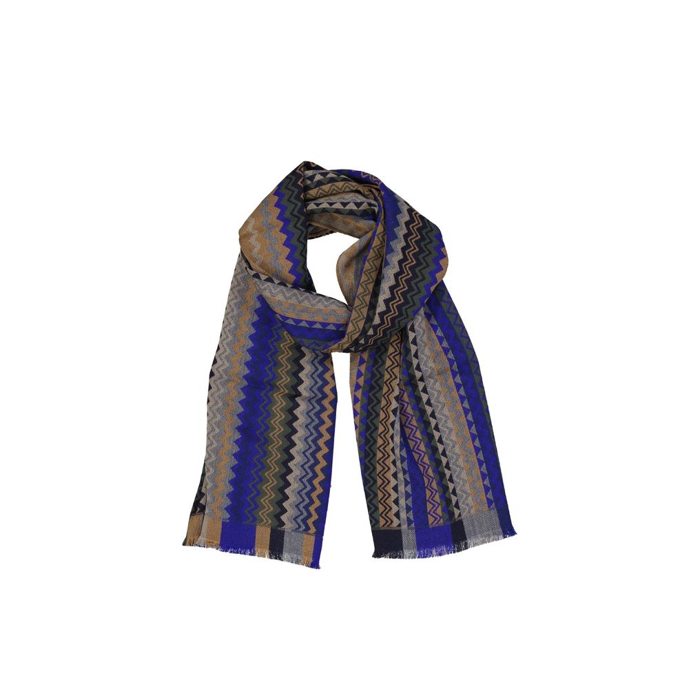Missoni Blue Wool Scarf