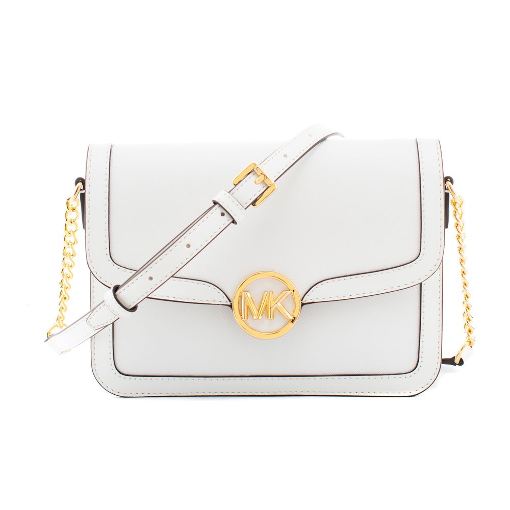 Michael Kors White Canvas Shoulder Bag