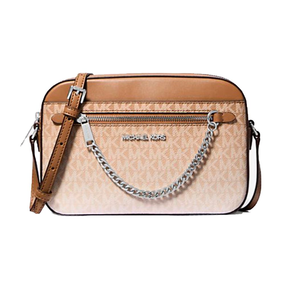 Michael Kors Brown Canvas Crossbody Bag