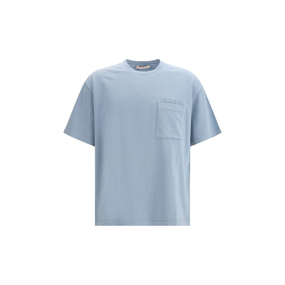 Marni Light Blue Cotton T-Shirt