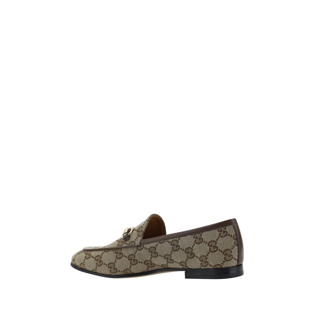 Gucci Beige Calf Leather Bos Taurus Slip-On Loafers