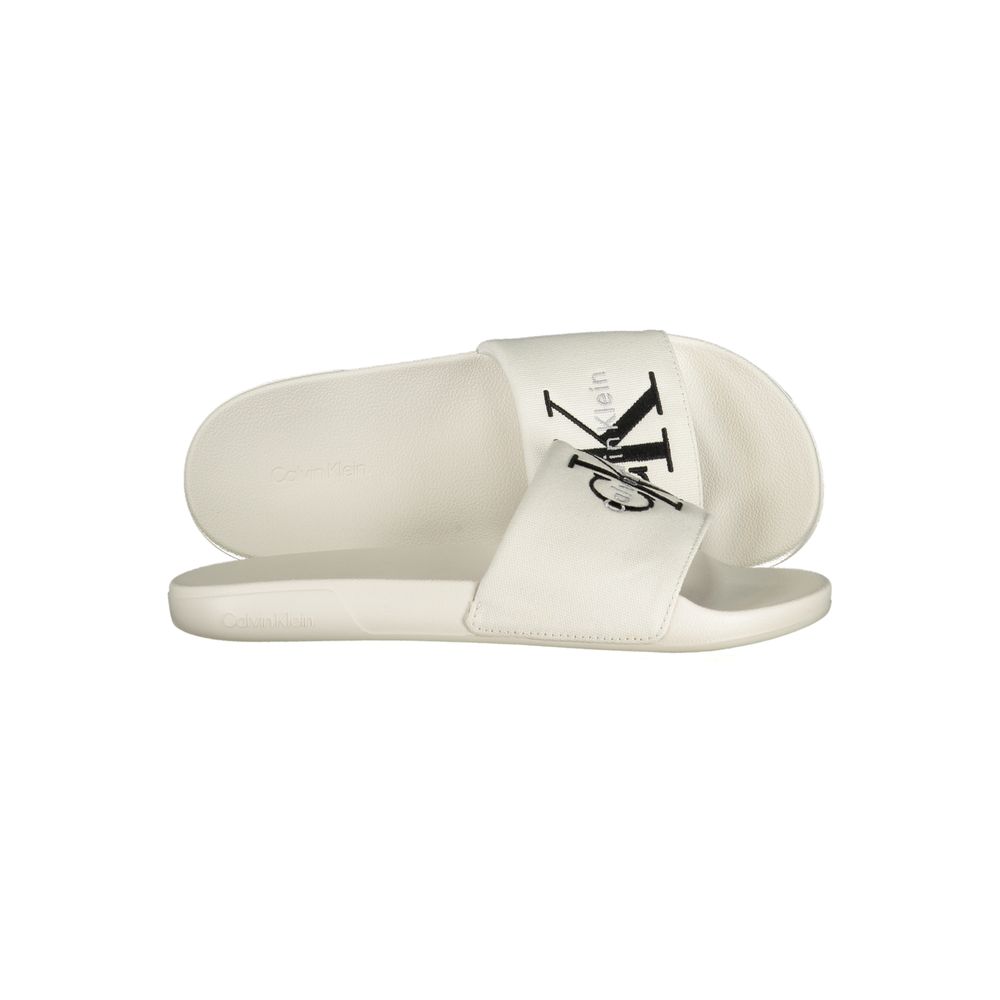 Chausson homme Calvin Klein en polyuréthane blanc