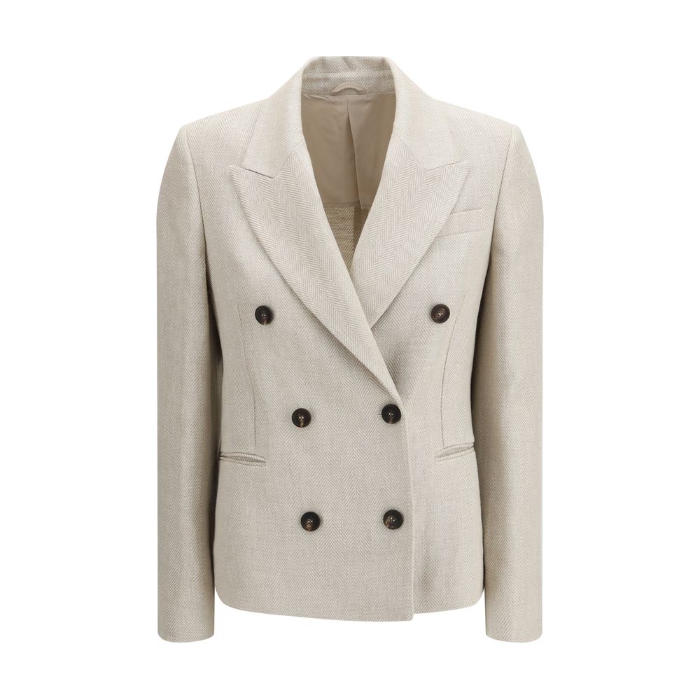 Brunello Cucinelli Beige Linen Blazer