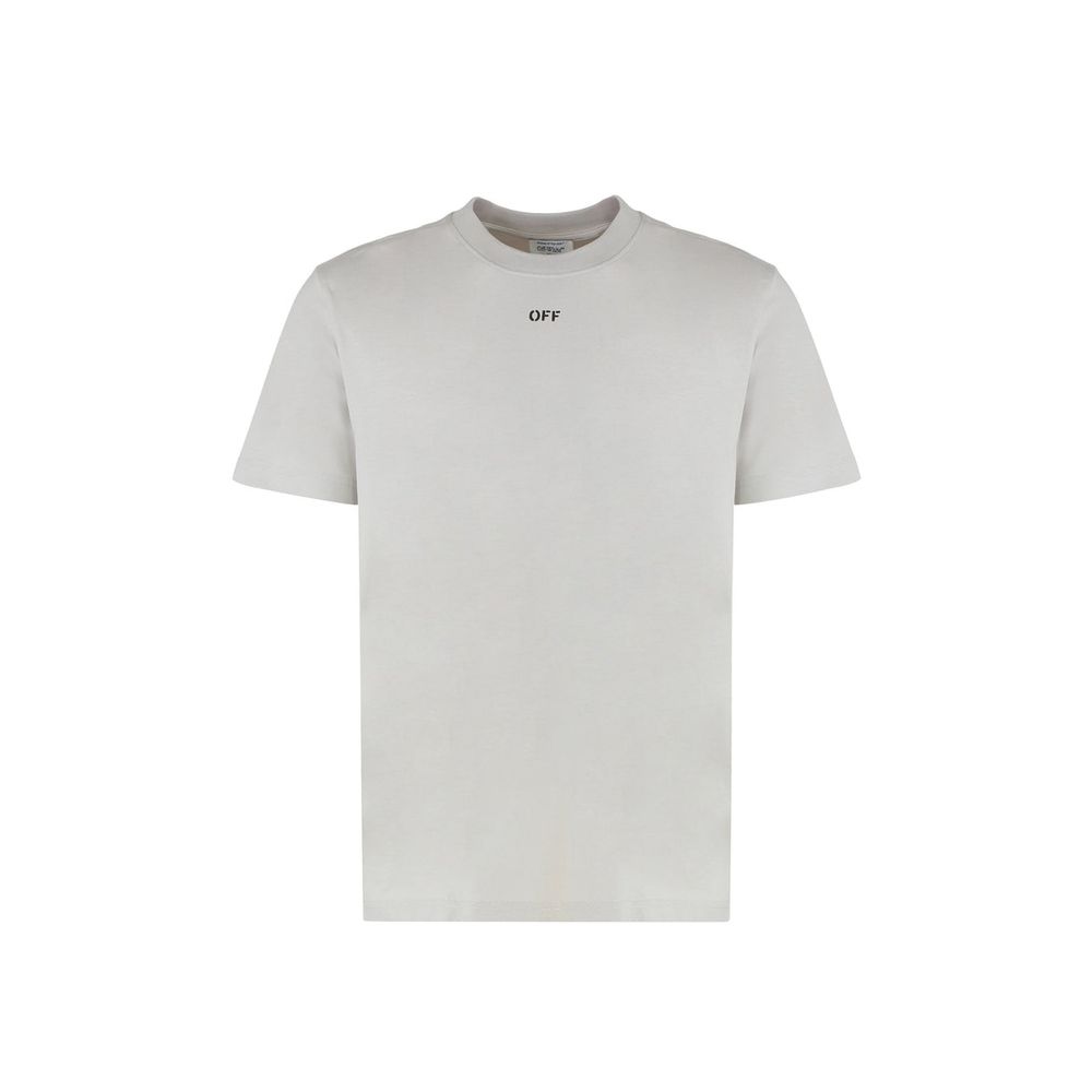 Off-White Gray Cotton T-Shirt