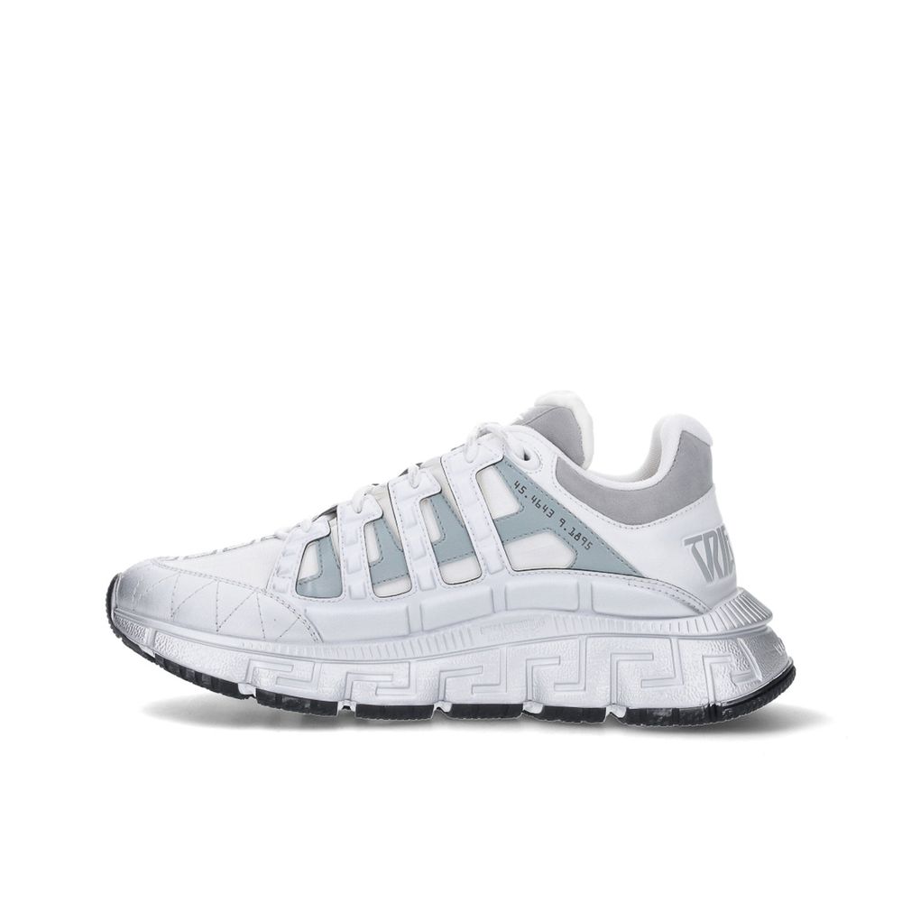 Versace White Calfskin Athletic Sneakers