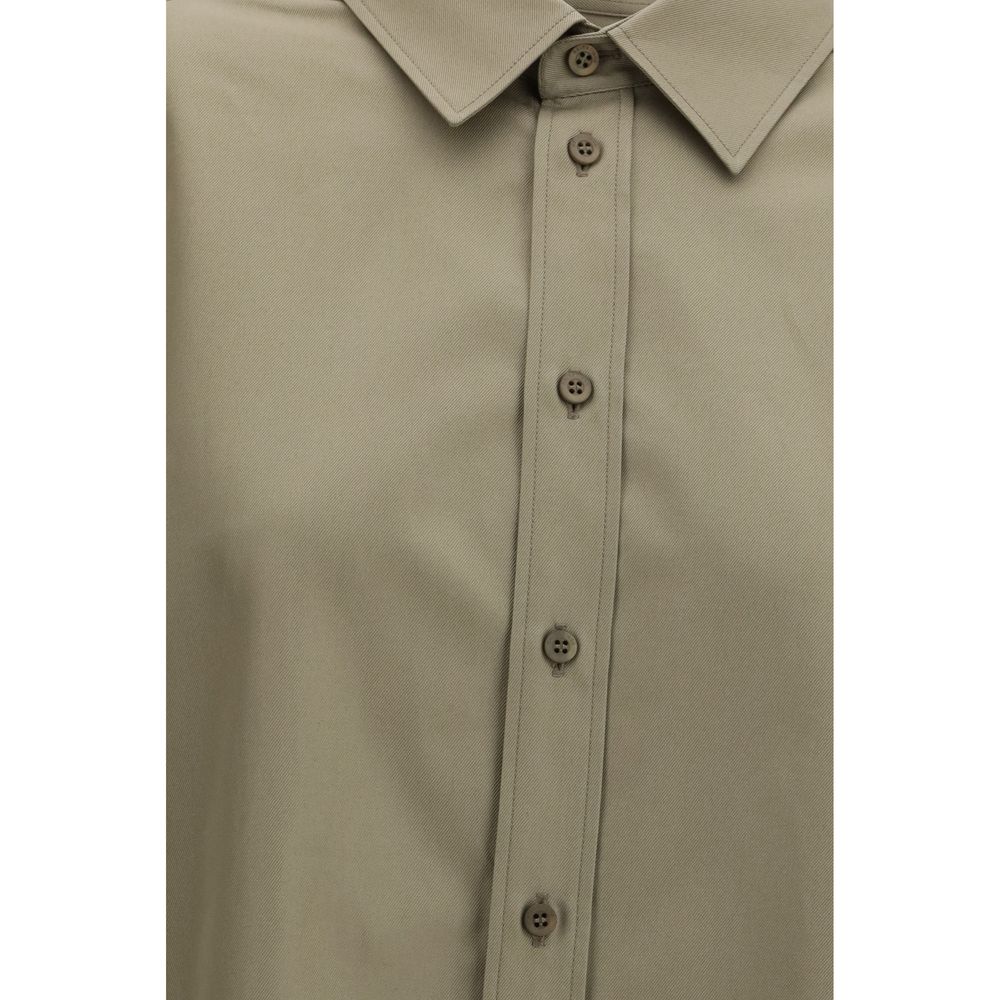 Chemise habillée en coton beige Balenciaga