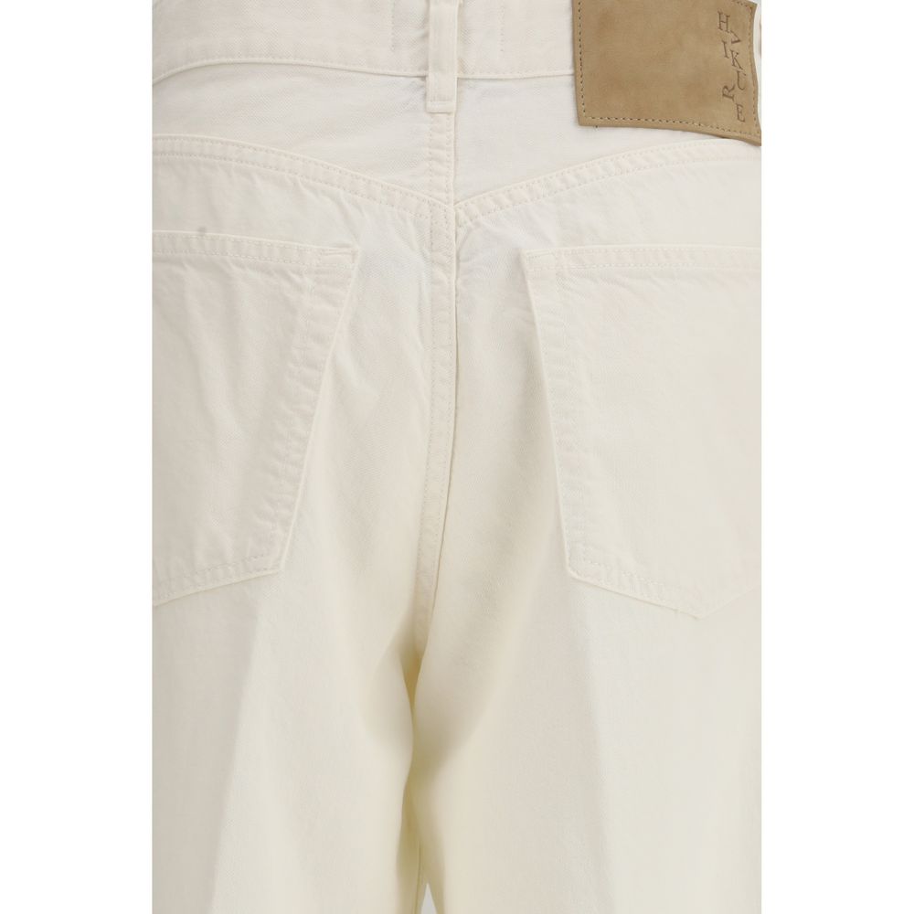 Haikure White Cotton Straight-Leg Jeans