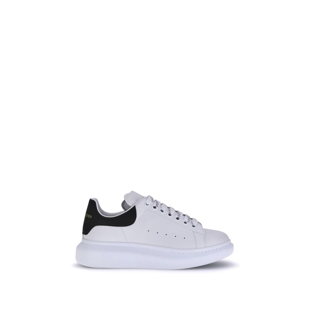 Baskets plateforme Alexander McQueen en cuir de veau blanc Bos Taurus