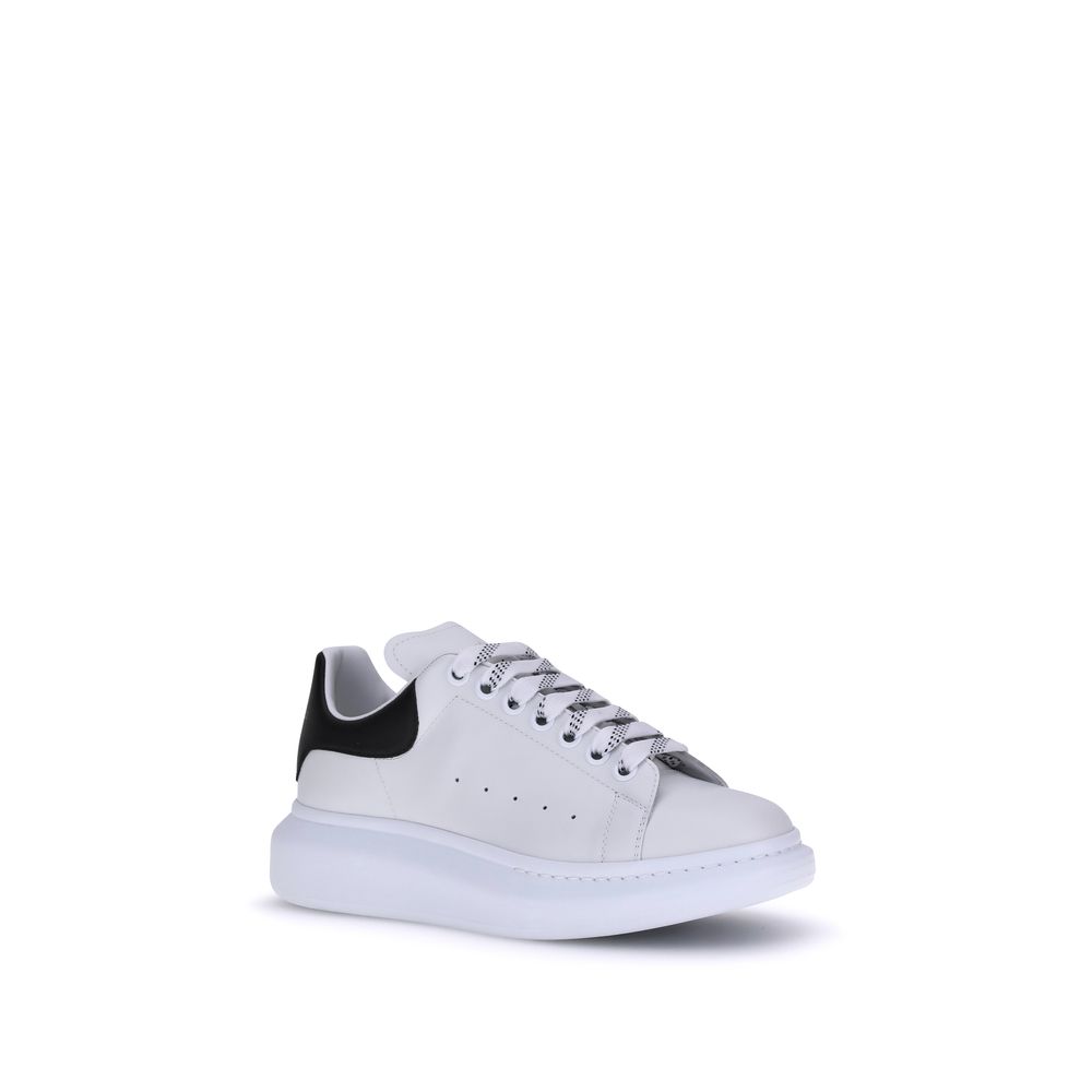 Baskets plateforme Alexander McQueen en cuir de veau blanc Bos Taurus