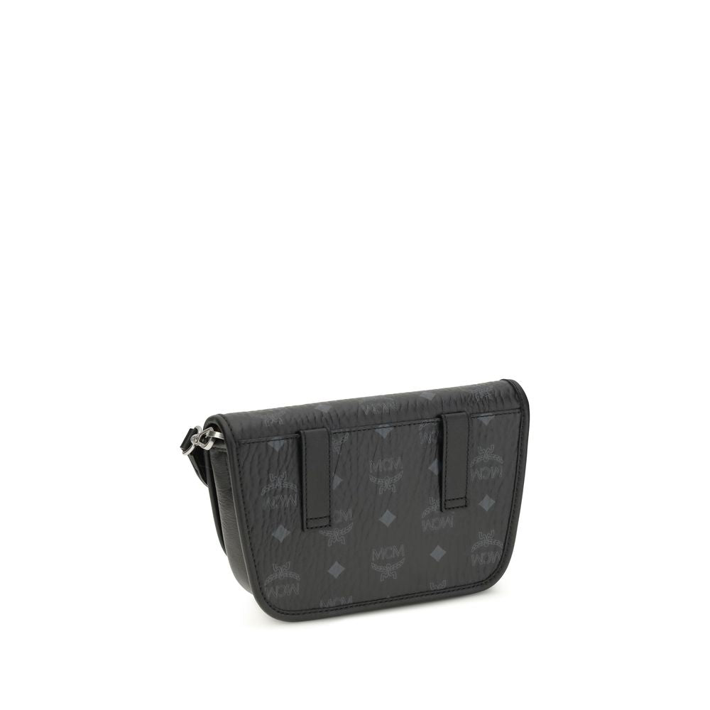 MCM Black Fabric Shoulder Bag