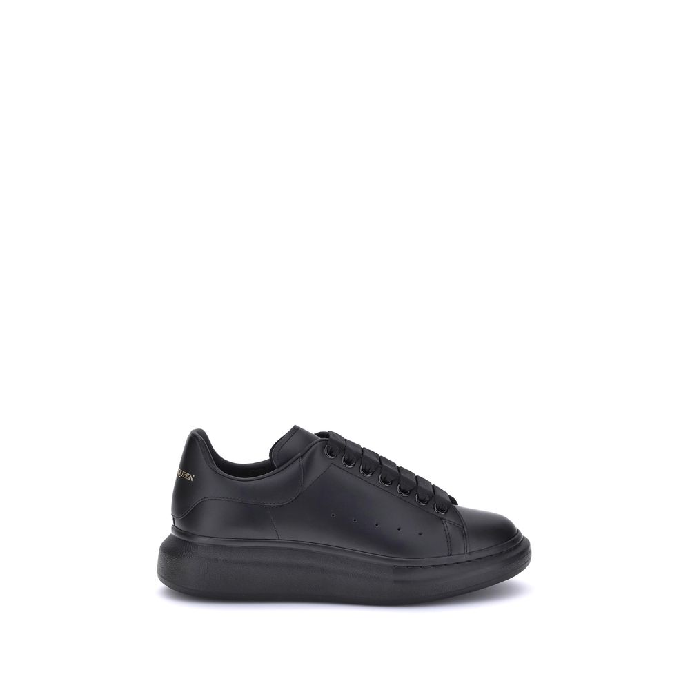 Baskets plateforme en cuir de veau noir Bos Taurus Alexander McQueen