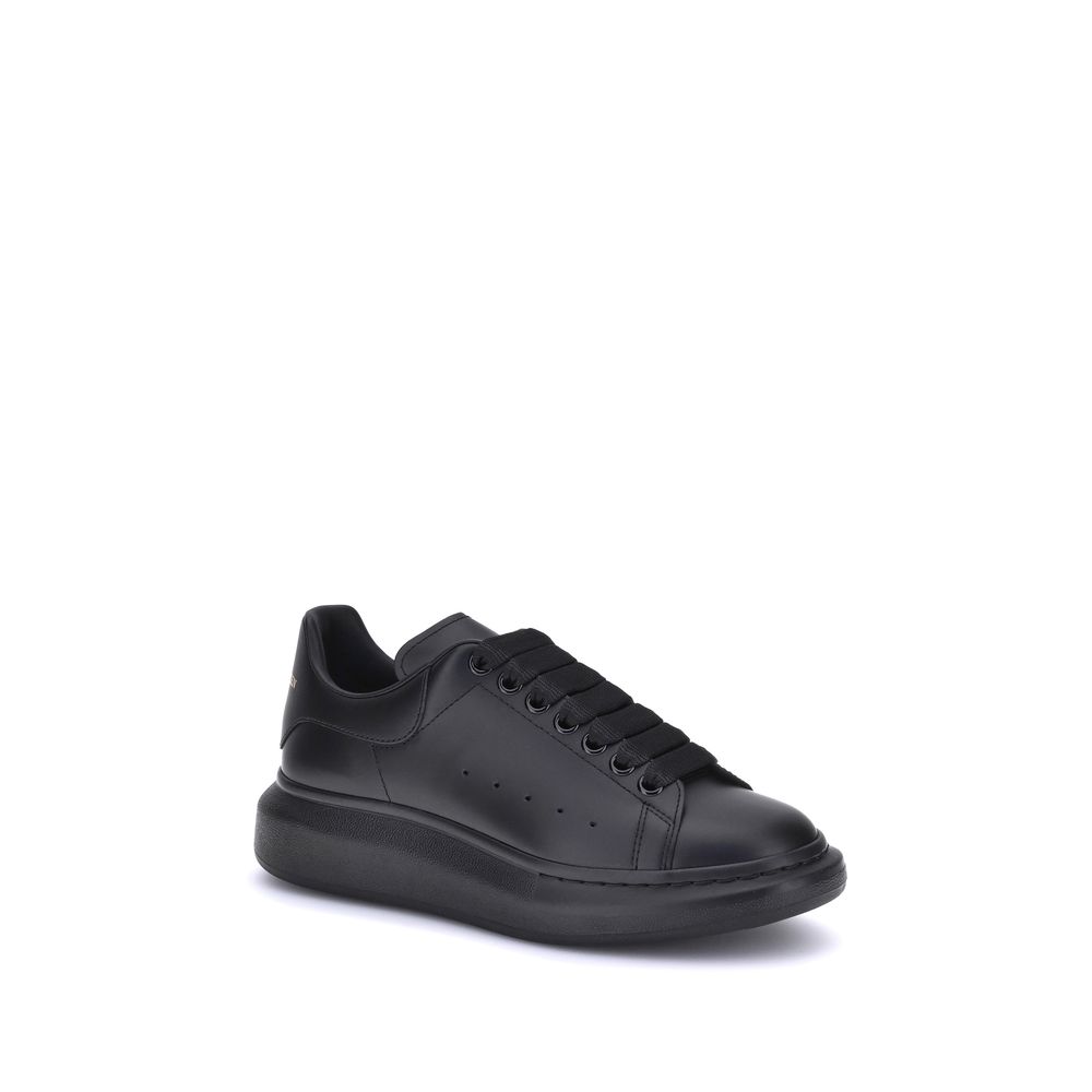 Baskets plateforme en cuir de veau noir Bos Taurus Alexander McQueen
