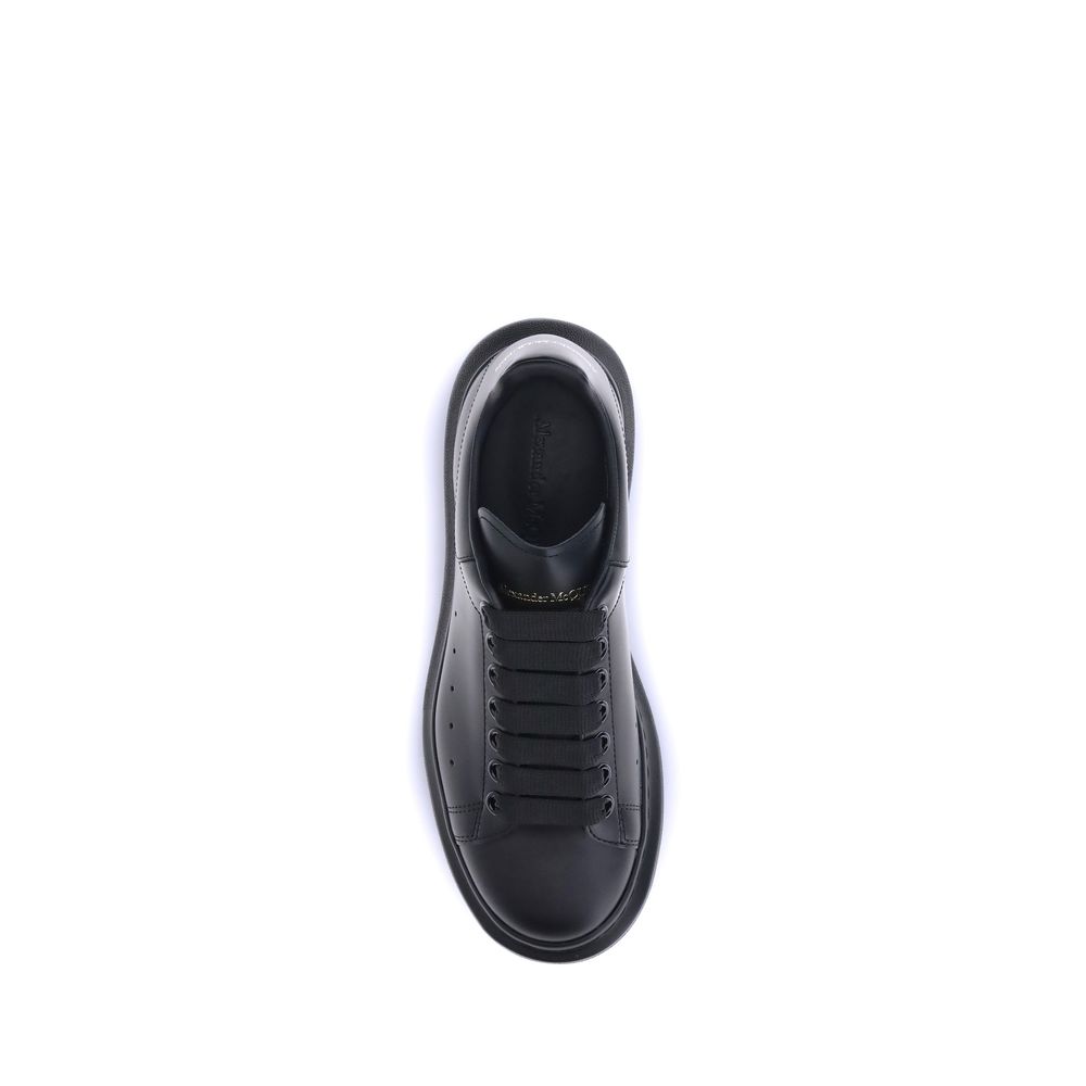 Alexander McQueen Schwarze Plattform-Sneaker aus Kalbsleder Bos Taurus