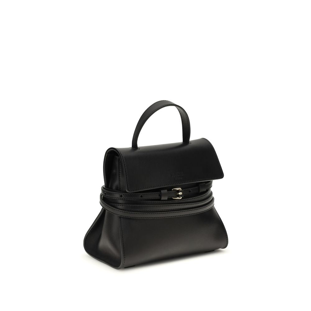 Sac à main Moschino en cuir de veau noir Bos Taurus