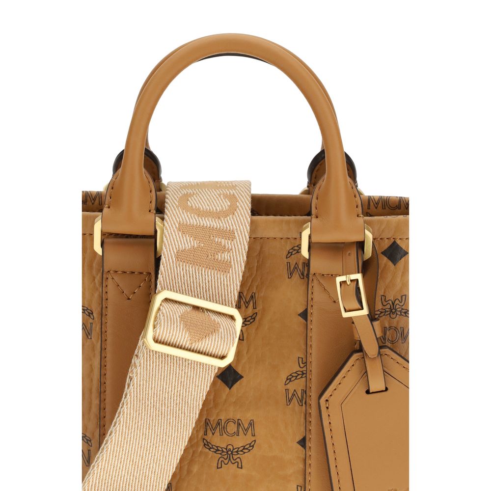 MCM Brown Fabric Shoulder Bag