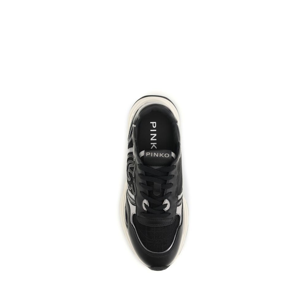 PINKO Schwarze Kalbsleder Bos Taurus Sport-Sneakers