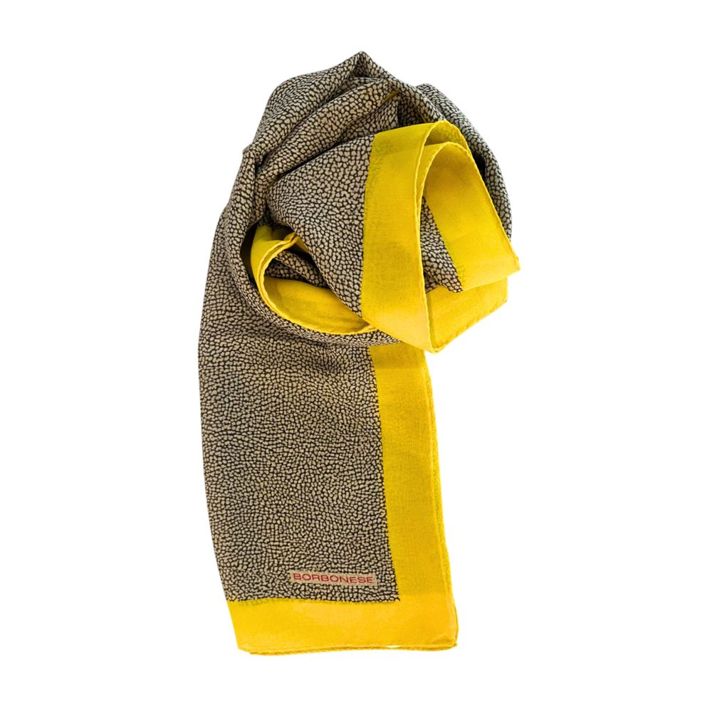 Borbonese Yellow Silk Women Scarf