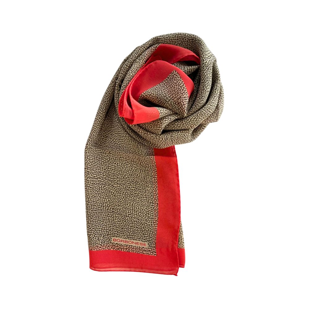 Borbonese Red Silk Women Scarf