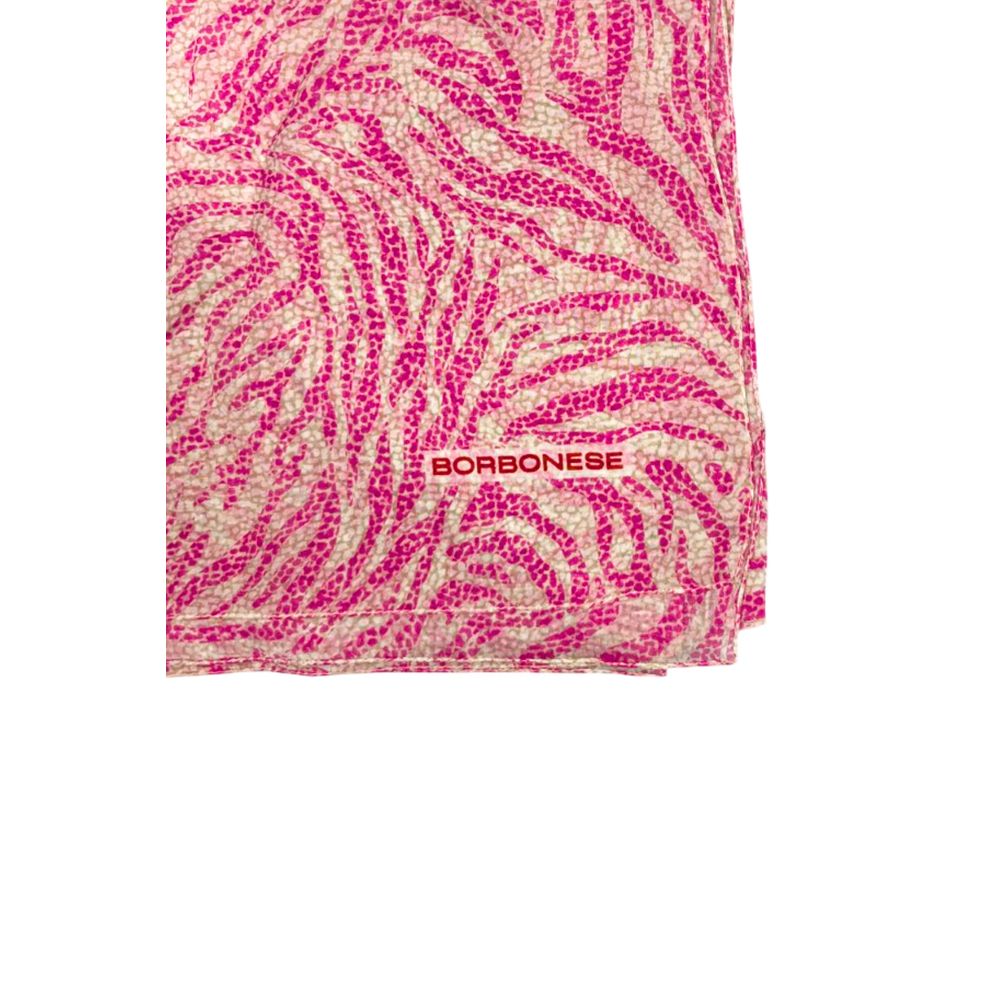 Borbonese Pink Silk Women Scarf