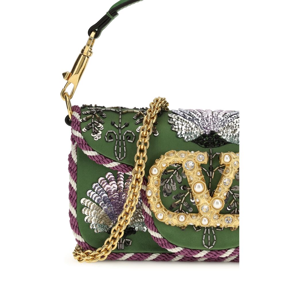 Valentino Garavani Multicolor Silk Shoulder Bag