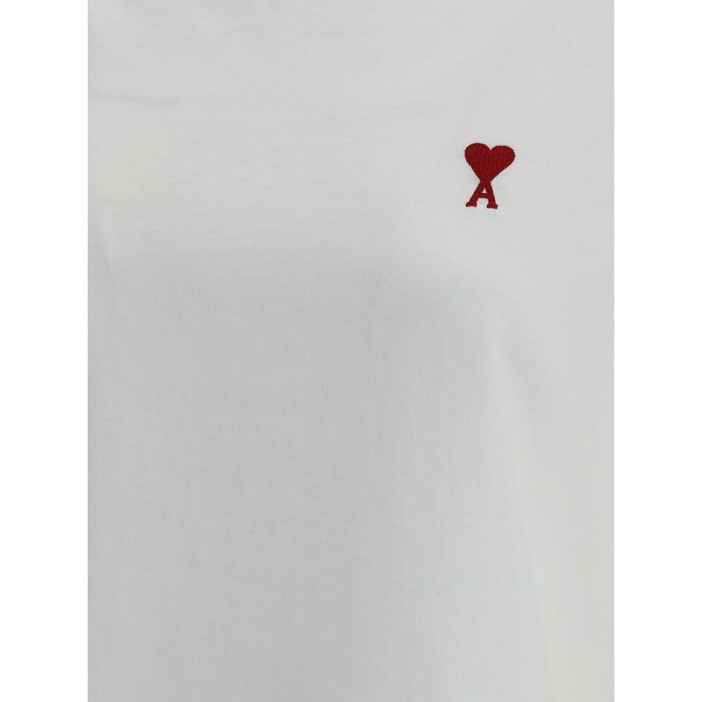 Ami Paris White Cotton T-Shirt
