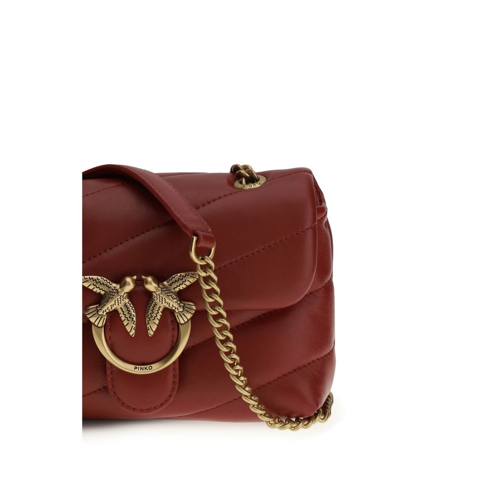 Sac bandoulière PINKO Bordeaux en cuir de veau Bos Taurus