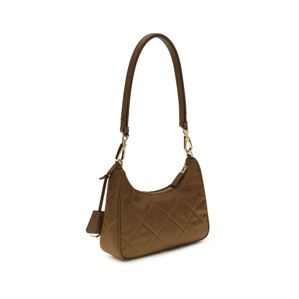 Prada Brown Recycled Polyamide Shoulder Bag