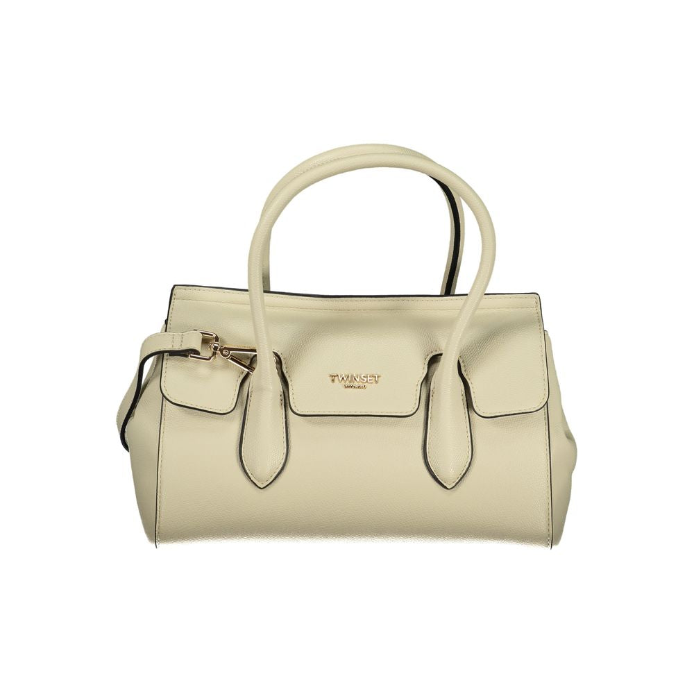 Cabas femme en polyuréthane beige Twinset
