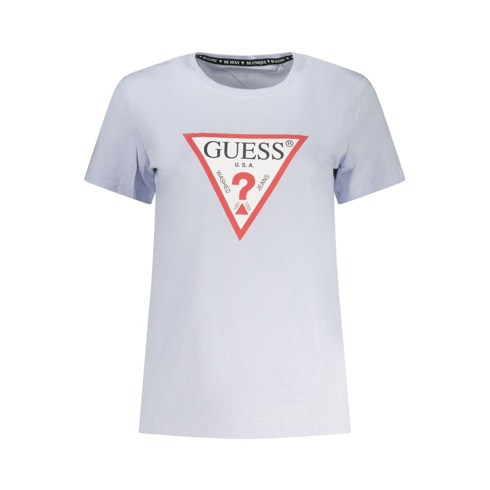 Guess Jeans Azzurro Organic Cotton Women T-Shirt