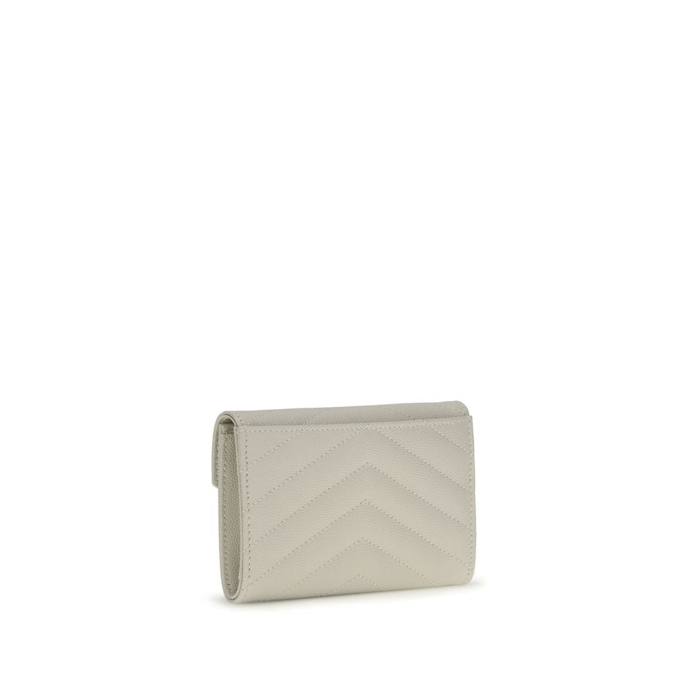 Saint Laurent Beige Calf Leather Bos Taurus Wallet