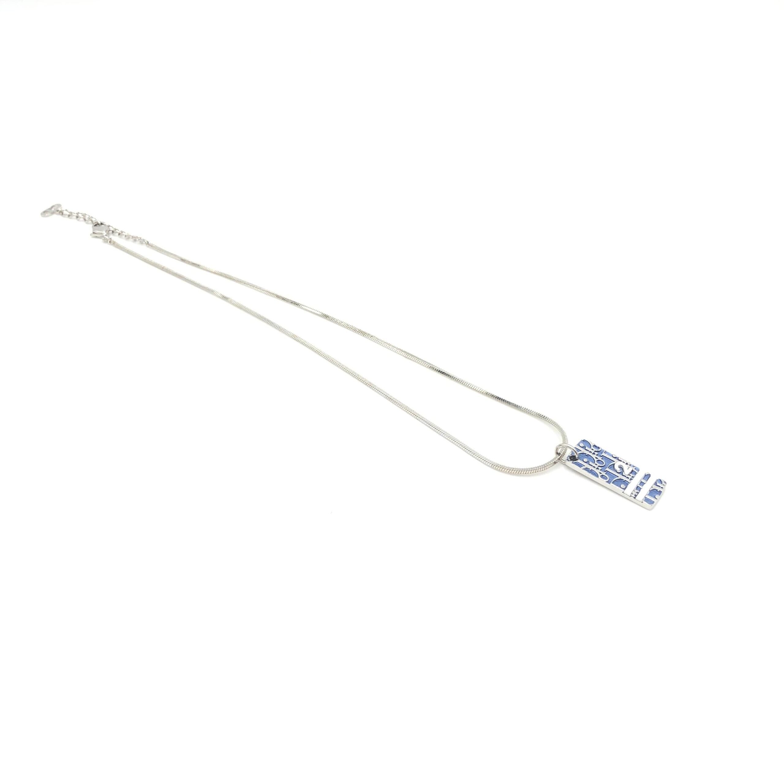 Christian Dior Blue Trotter Pendant Necklace