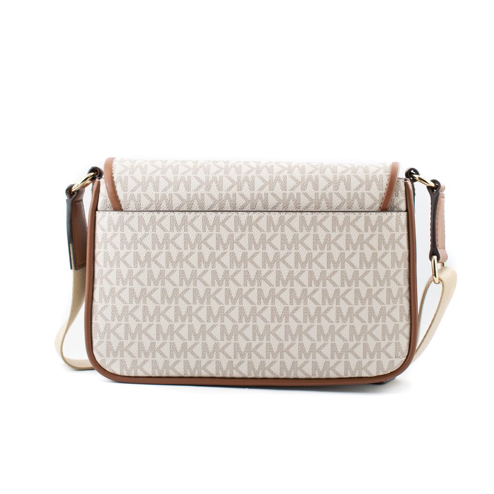 Sac bandoulière en toile beige Michael Kors