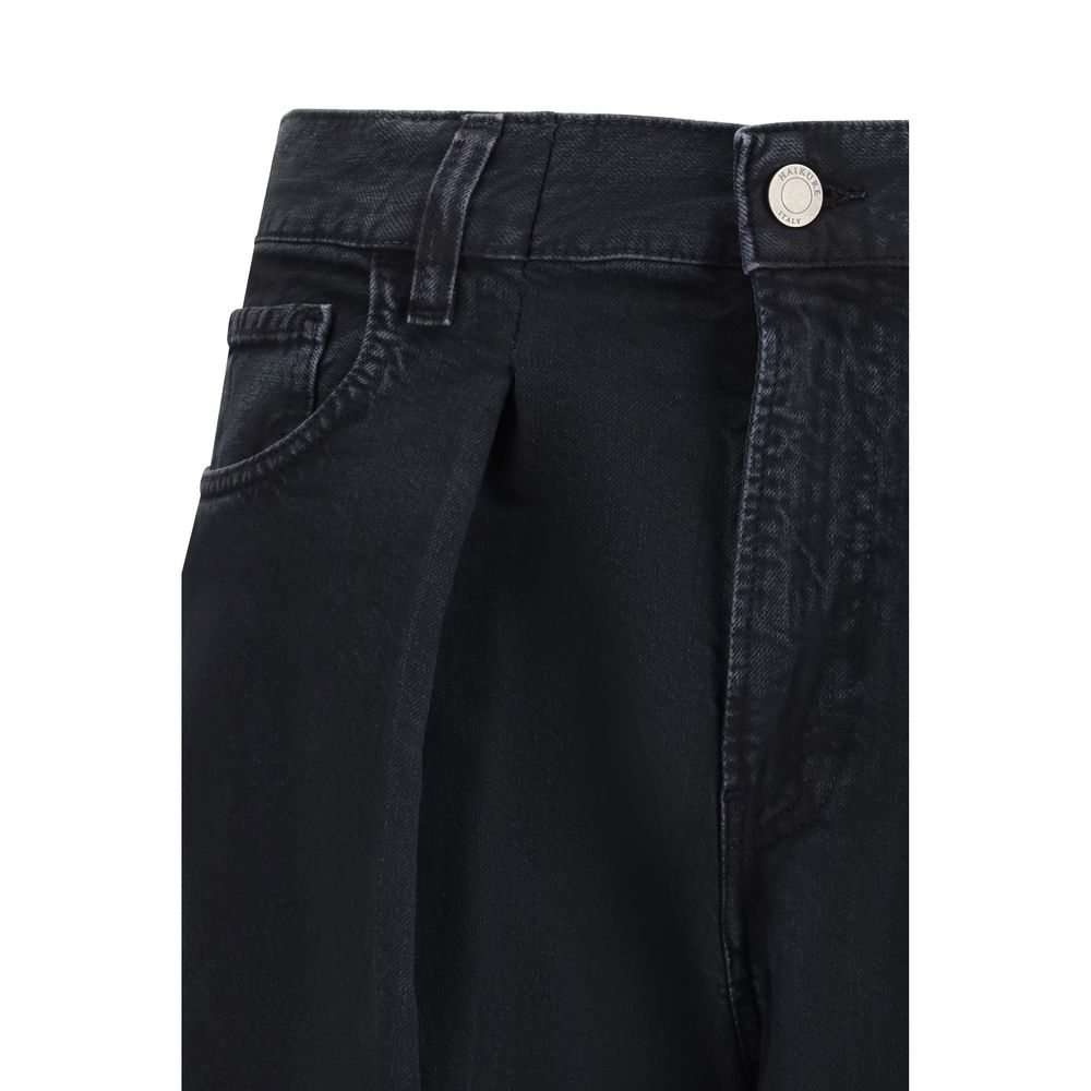 Haikure schwarze Baumwolljeans Denim