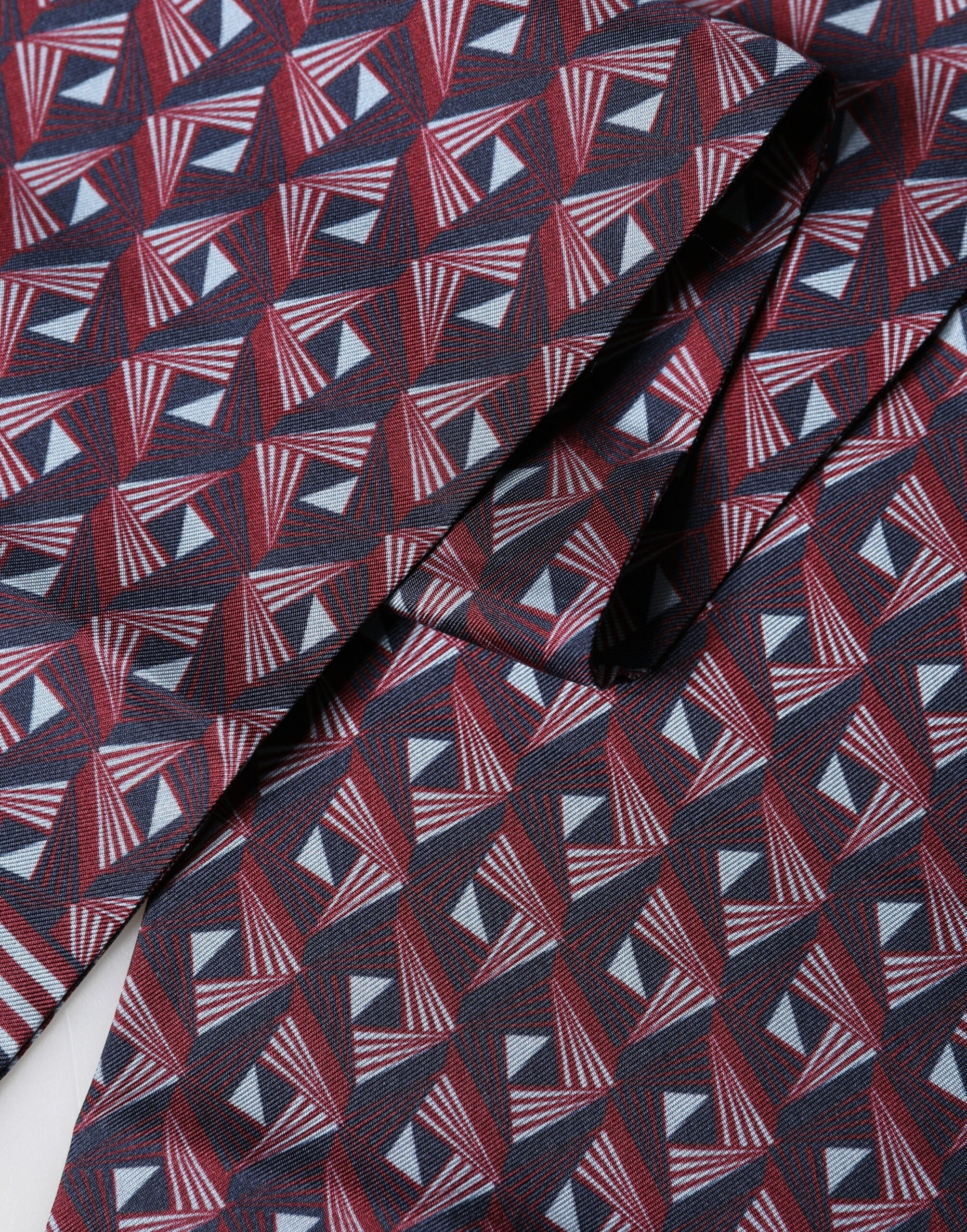 Dolce & Gabbana Multicolor Geometric Pattern Silk Fringe 142cm X 15cm Scarf