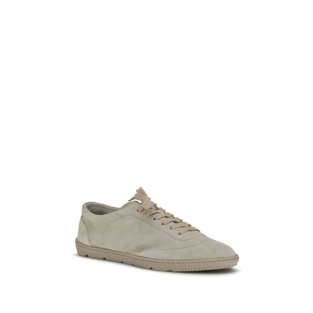 Baskets basses Brunello Cucinelli en cuir de veau beige Bos Taurus