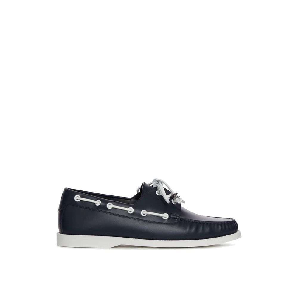Celine Blue Calfskin Slip-On Loafers