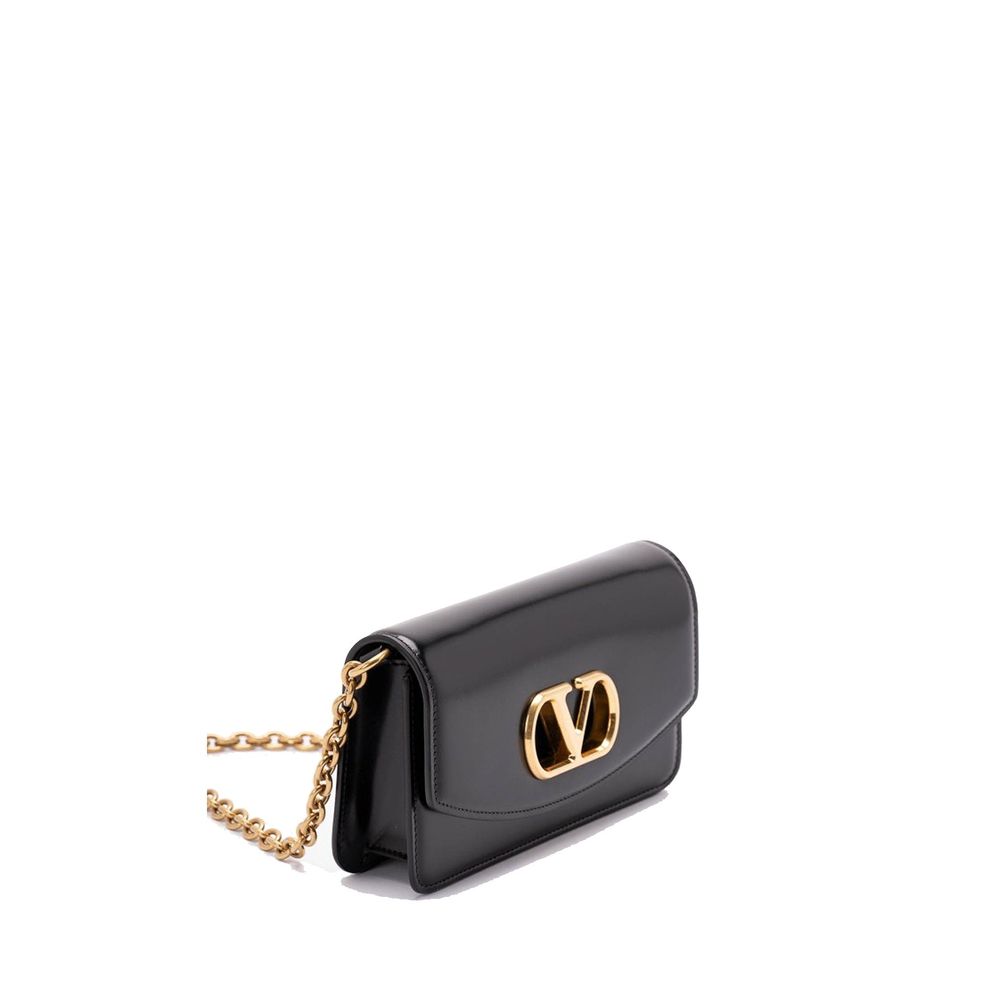 Valentino Garavani Black Leather Clutch Bag