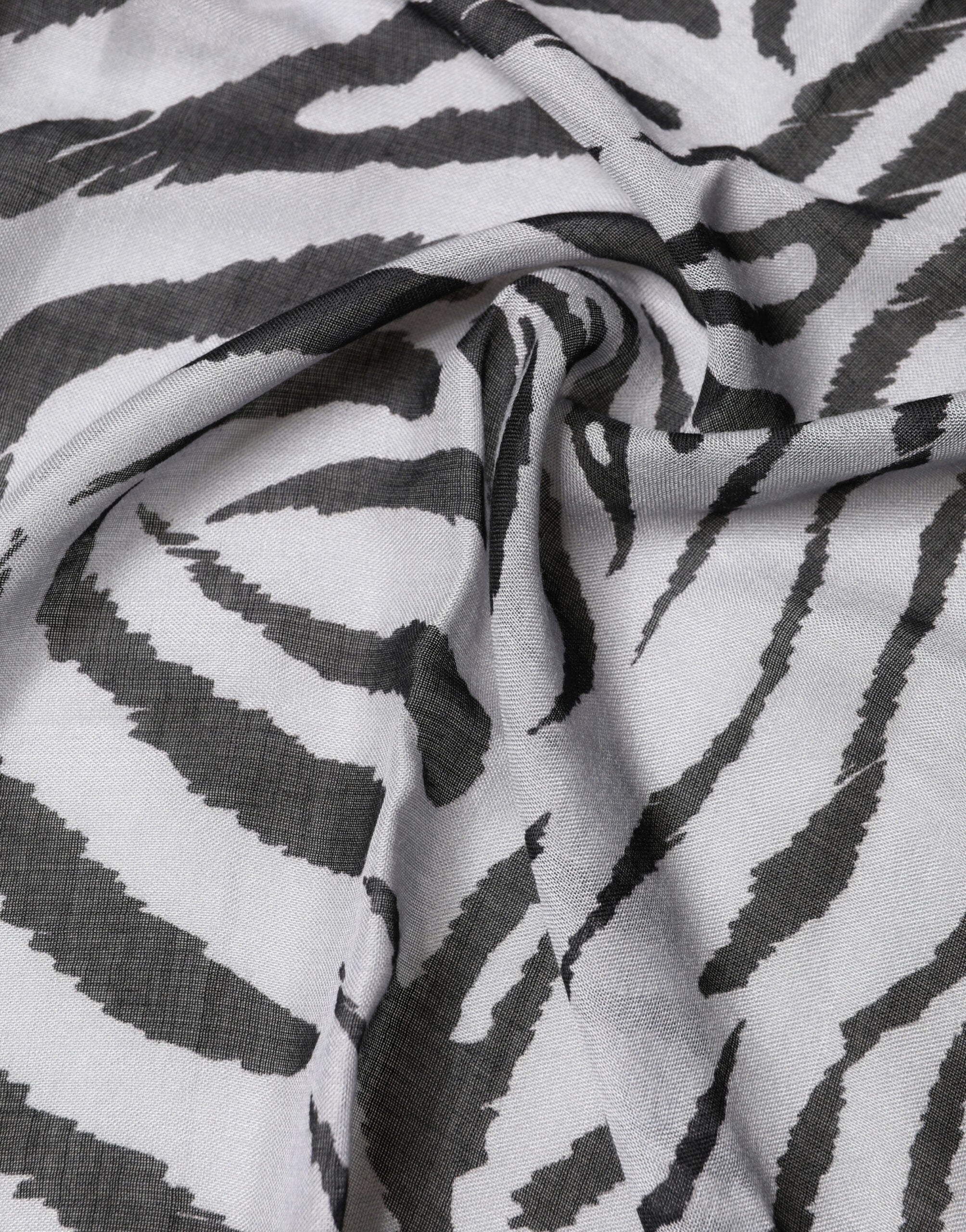 Dolce & Gabbana White Black Zebra Pattern Shawl 255cm x 132cm Men Scarf