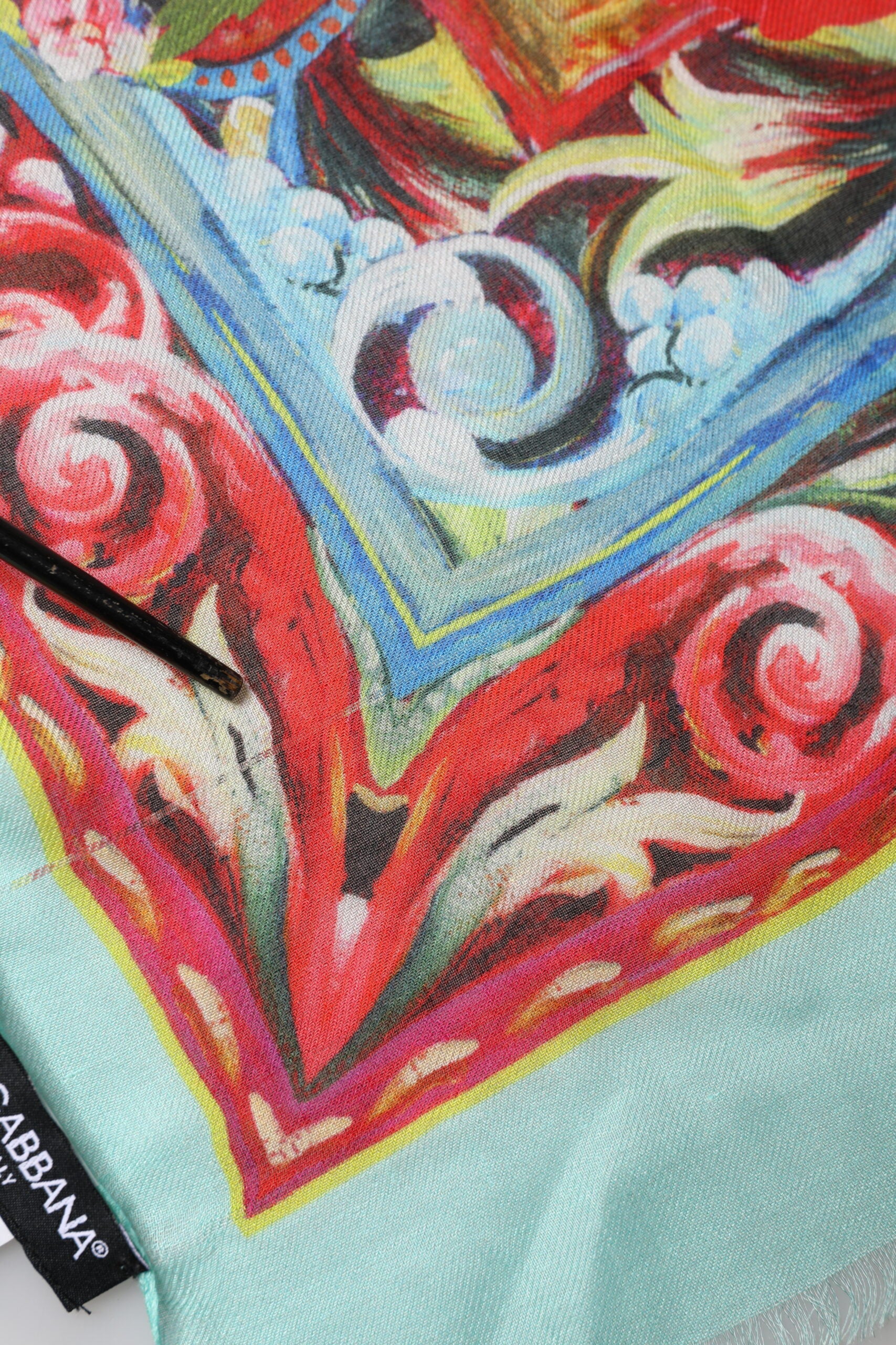 Dolce & Gabbana Multicolor Floral Print Wrap Shawl 196cm x 132cm Scarf