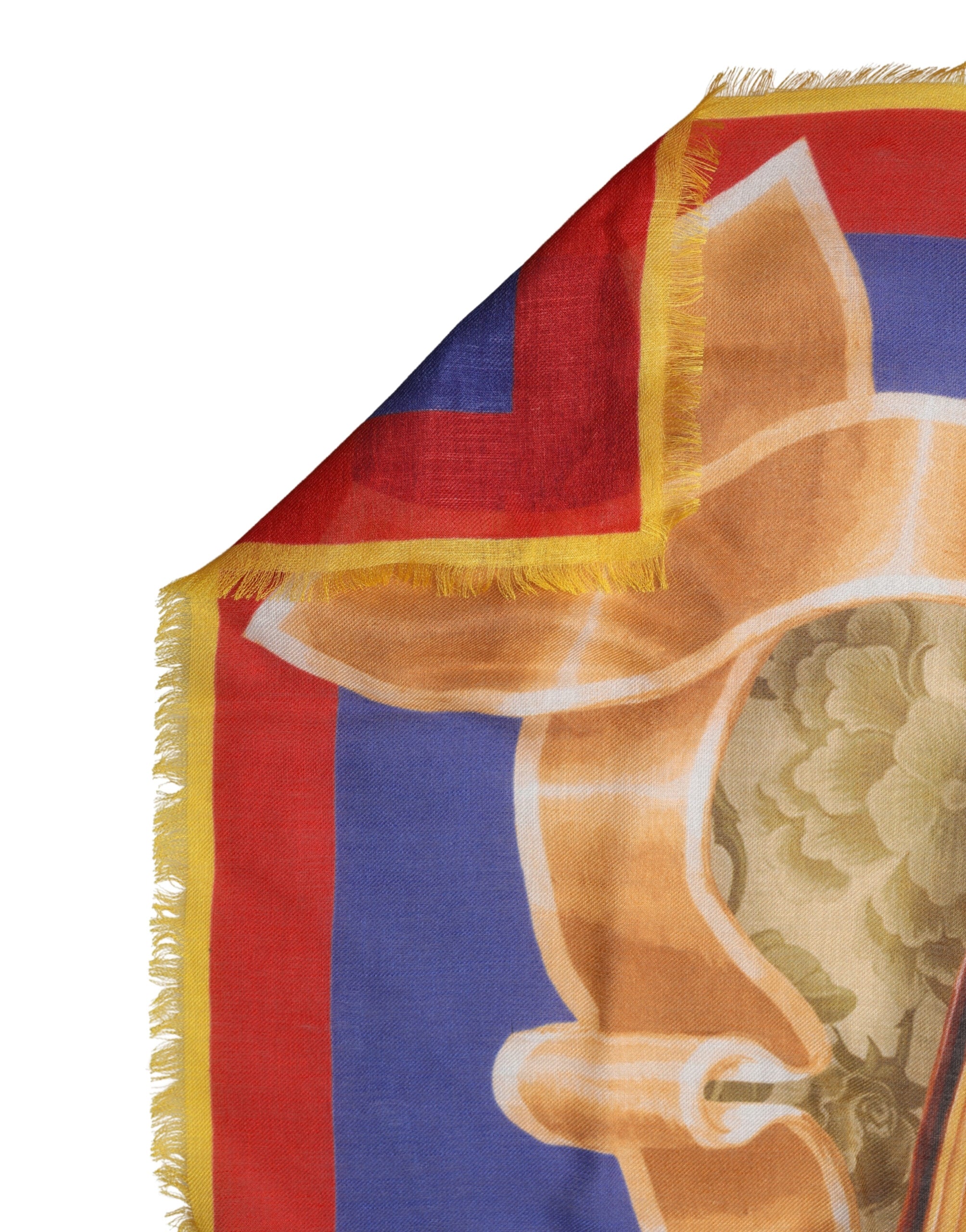 Dolce & Gabbana Multicolor Italy China Shawl Wrap 140cm x 130cm Scarf